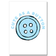 Blue Cute As A Button Card
